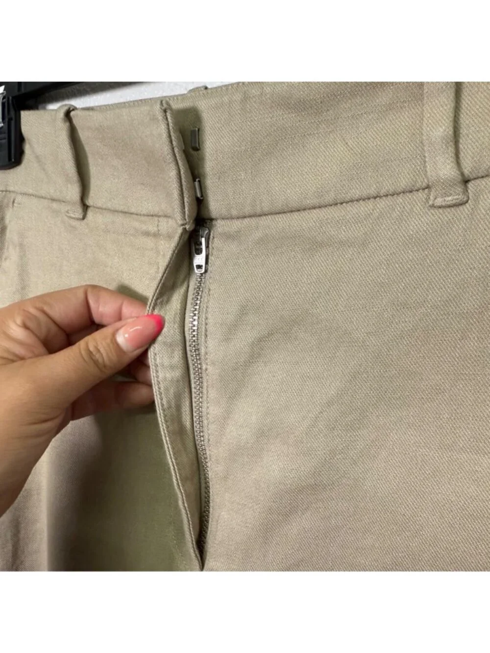 Everlane The Wide-Leg Pant in Stretch Linen Trench Coat Khaki Trousers Size 4